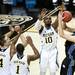 Michigan junior Tim Hardaway Jr. attempts to block a shot in the game against South Dakota State on Thursday, March 21. Daniel Brenner I AnnArbor.com